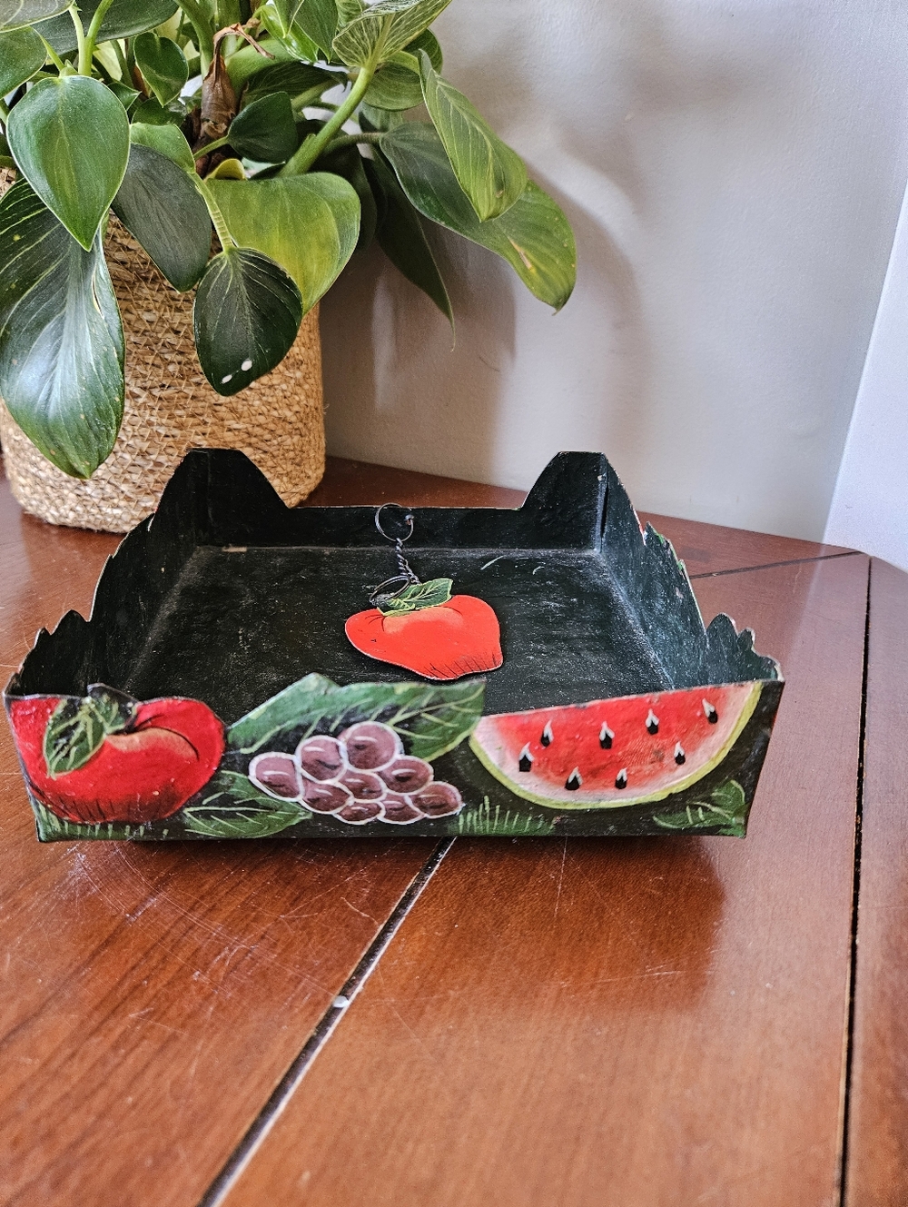 Hand-Painted Fruit Napkin Holder With Weight